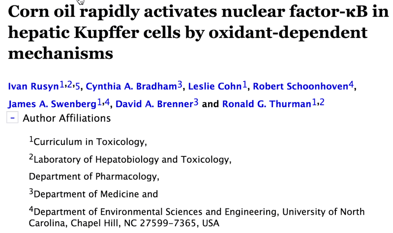 Corn oil rapidly activates nuclear factor-κB in hepatic Kupffer cells by oxidant-dependent mechanisms