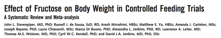 Effect of Fructose on Body Weight in Controlled Feeding Trials: A Systematic Review and Meta-analysis