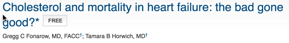 People with Higher cholestrol level live longer