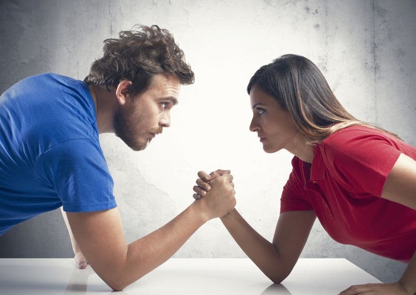 Men compete even inside a woman