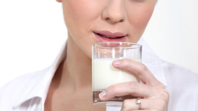Women drinking milk