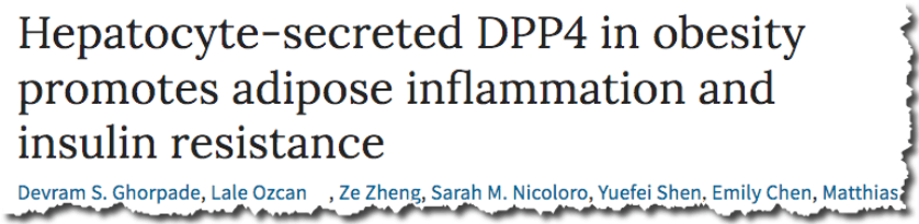 Hepatocyte-secreted DPP4 in obesity promotes adipose inflammation and insulin resistance