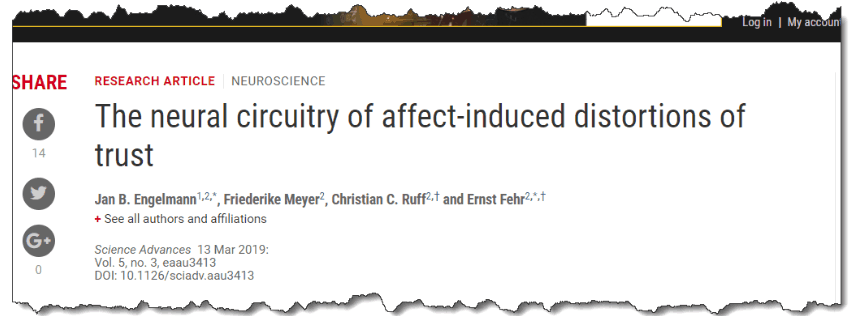 The neural circuitry of affect-induced distortions of trust