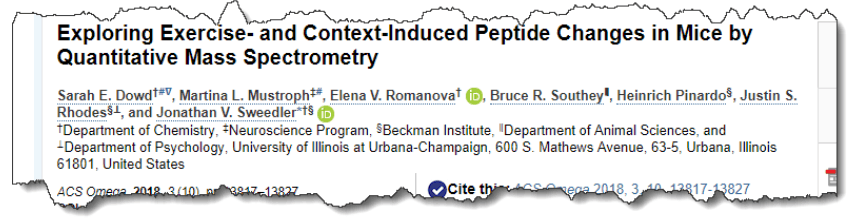 Exploring Exercise- and Context-Induced Peptide Changes in Mice by Quantitative Mass Spectrometry