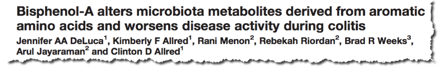 Bisphenol-A alters microbiota metabolites derived from aromatic amino acids and worsens disease activity during colitis