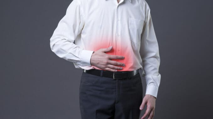 Man with abdominal pain