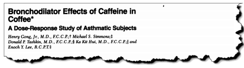 Bronchodilator effects of caffeine in coffee: a dose-response study of asthmatic subjects.