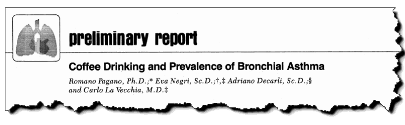 Coffee drinking and prevalence of bronchial asthma.