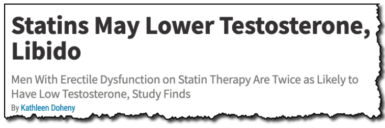 Statins may lower testosterone, libido