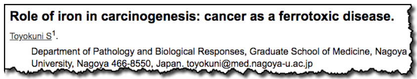 Role of iron in carcinogenesis: cancer as a ferrotoxic disease.