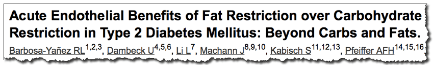 Acute Endothelial Benefits of Fat Restriction over Carbohydrate Restriction in Type 2 Diabetes Mellitus: Beyond Carbs and Fats.