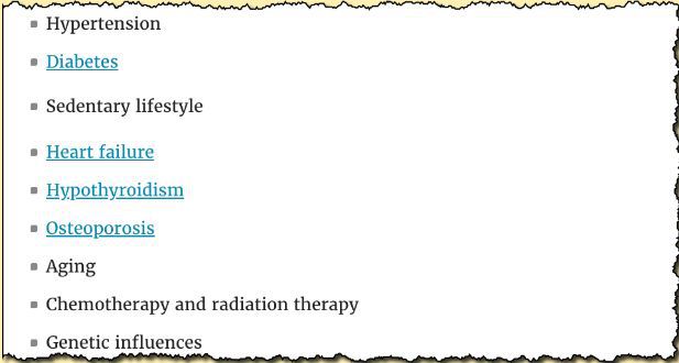 Endothelial dysfunction symptoms