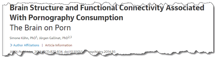 Brain Structure and Functional Connectivity Associated With Pornography Consumption The Brain on Porn