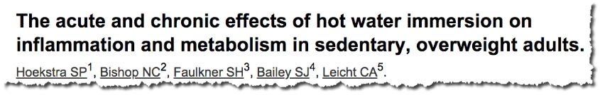 The acute and chronic effects of hot water immersion on inflammation and metabolism in sedentary, overweight adults