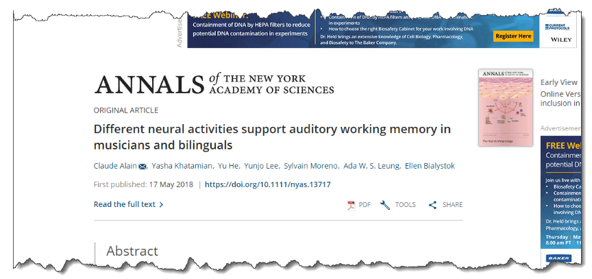 Different neural activities support auditory working memory in musicians and bilinguals