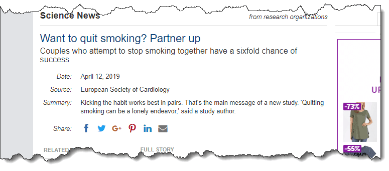 Want to quit smoking? Partner up