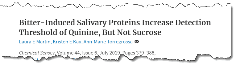 Bitter-Induced Salivary Proteins Increase Detection Threshold of Quinine, But Not Sucrose