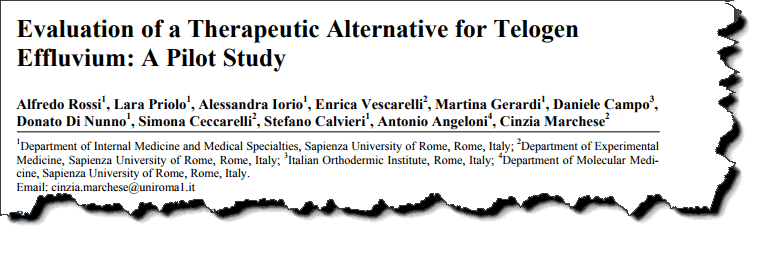 Evaluation of a Therapeutic Alternative for Telogen Effluvium: A Pilot Study