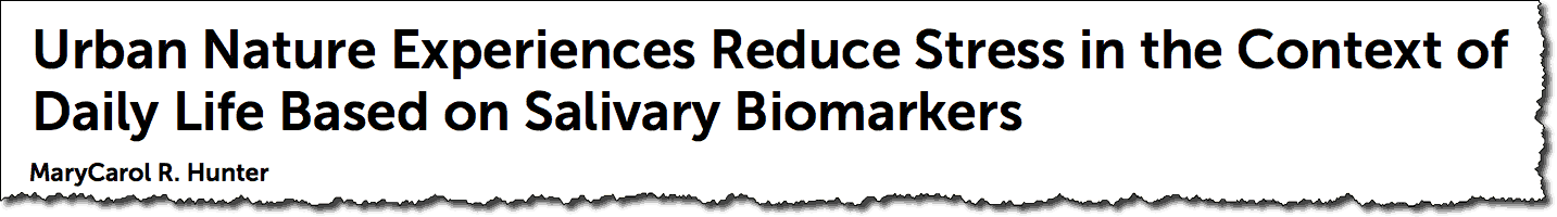 Urban Nature Experiences Reduce Stress in the Context of Daily Life Based on Salivary Biomarkers 