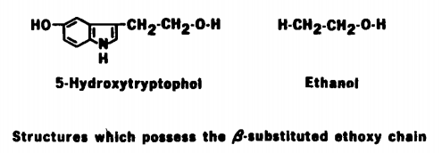 Structures which possess the B-substituted ethoxy chain 