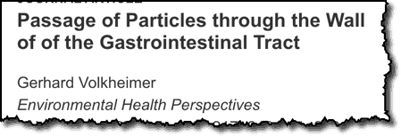 Passage of Particles through the Wall of the Gastrointestinal Tract 
