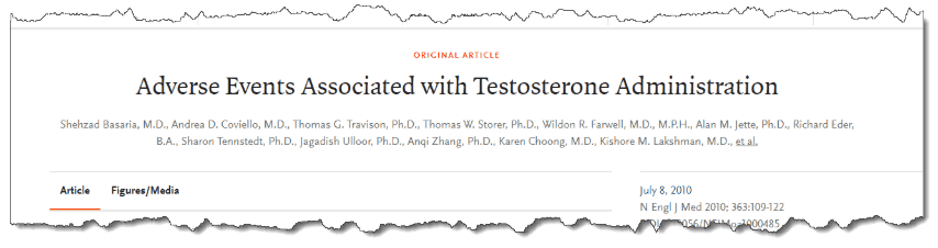 Adverse events associated with testosterone administration.